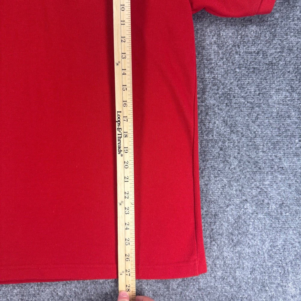 Lacoste Chemise Vintage Polo Shirt Mens XL Red Cotton Pique Short Sleeve France - Picture 7 of 7